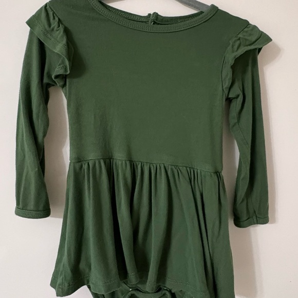 Kyte Baby Green Ruffle Long Sleeve Baby Twirl Dress - Picture 3 of 3
